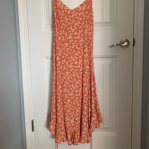 KIVARI coral and white dress
